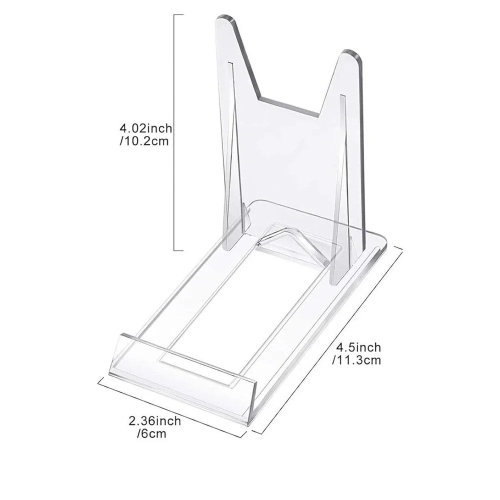 Two Part Adjustable Clear Acrylic Plastic Display Stand Easel (set of 6)